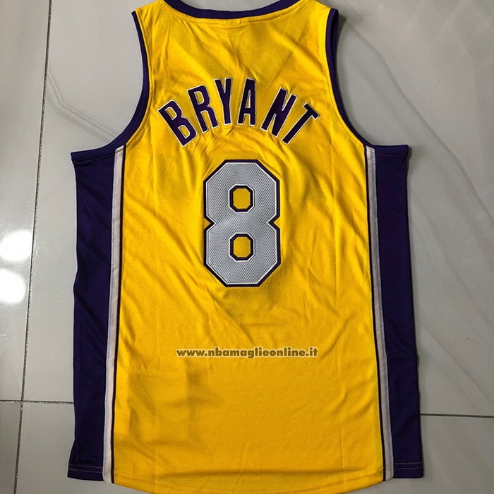 Maglia Los Angeles Lakers Kobe Bryant #8 Mitchell & Ness 2001-02 Giallo